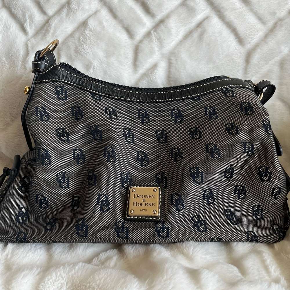 Classic Dooney & Bourke Gray and Black Handbag